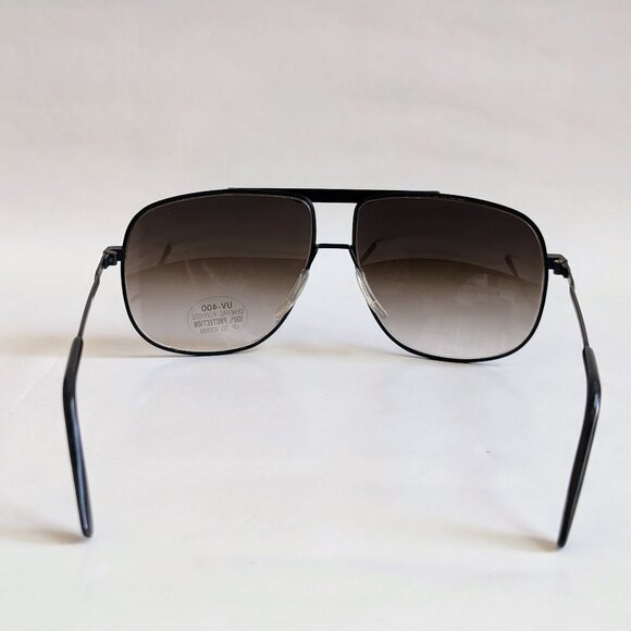 NWT Vintage 90's Large Square Metal Sport Sunglasses (M. Black) - Picture 4 of 5